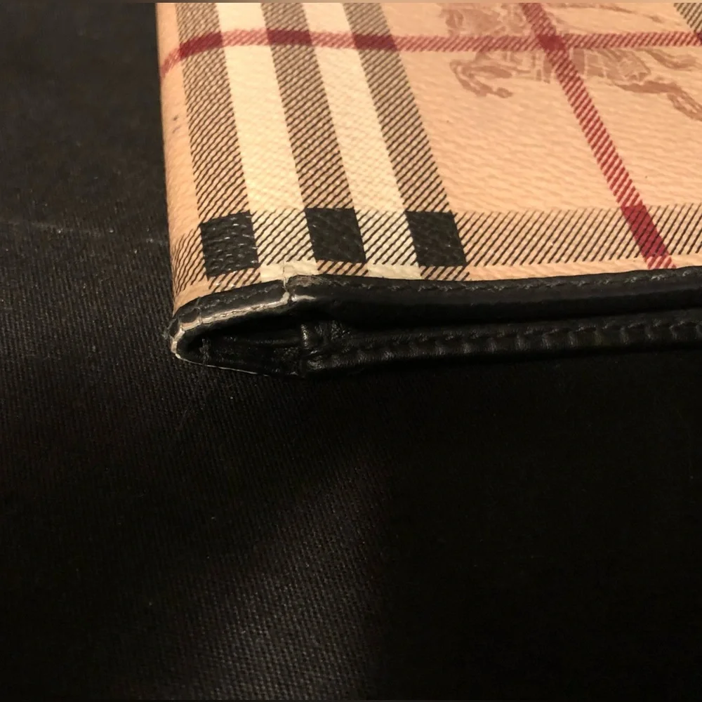 Auth Used Men’s Burberry check Nova Wallet Black - Picture 2 of 11